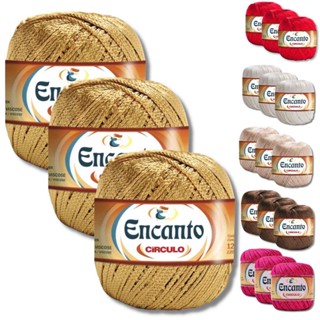 Kit 3 Fio Linha Encanto Círculo - 100g - 128m - Viscose