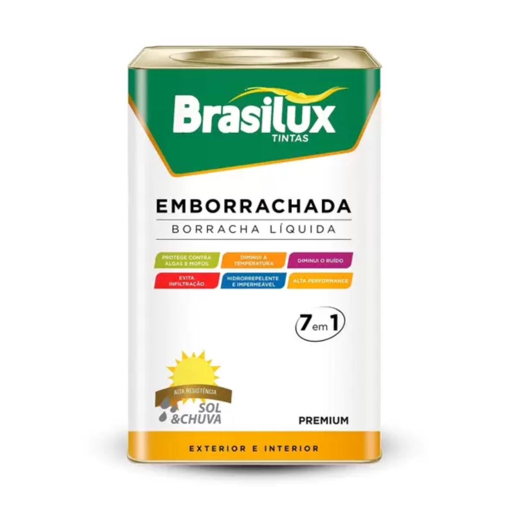 Manta Tinta Emborrachada Acrílica Impermeabilizante Parede Piso Branco Neve 18l
