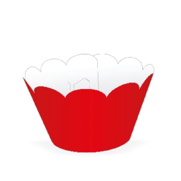 Wrapper Cupcake Tradicional - Vermelho - 5cm x 22cm - 12 unidades - Nc Toys em Oferta na Shopee