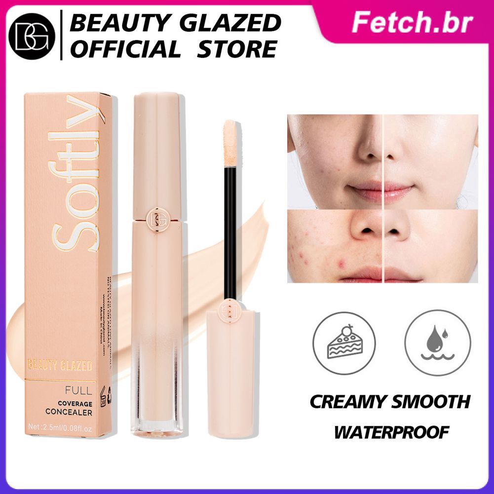 Beleza vitrificada marca rosto maquiagem corretivo base líquida contorno paleta à prova dwaterproof água corretivo duradouro natural 5 cores fetch.br