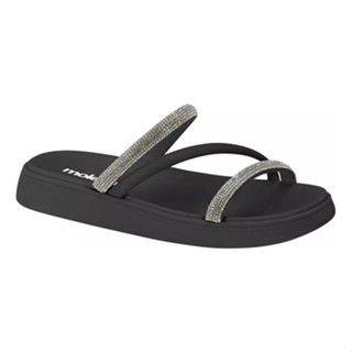 Sandália Moleca Papete Feminino Strass Anatômico Super confortável Original