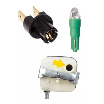 Soquete + Lâmpada Verde Relógio Marcador Gasolina Fusca em Oferta na Shopee
