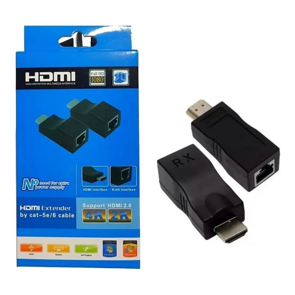 Extensor Hdmi 30 Metros Extender By Cat - 5e/6 Cable