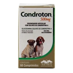 Regenerador Articular Vetnil Condroton Condroitina 500Mg para Cães 60 comprimidos