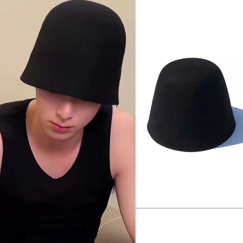 Tomar amor como o acampamento Wang Crane Time Banquete Banquete de Colisão Chapéu de Lã Chapéu de Lã Balde de Inverno Chapéu de Lã Balde Feminino Chapéu de Lã Manter Quente