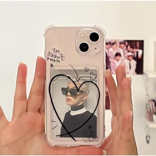 Capinha Capa Com Suporte para Foto Cartão PhotoCard Para iPhone 7 8 Plus Xs Xr 11 12 13 14 15 Pro Max Case Anti Impacto Silicone Flexível