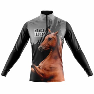 Camisa Manga Longa Masculina Manga Larga Agro Camiseta Proteção UV Fazenda
