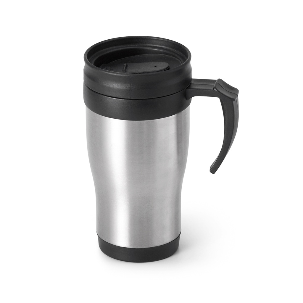 Caneca Termica Cerveja Cafe Copo Termico Com Tampa Com Alça Inox Parede Dupla 400ml em Oferta na Shopee