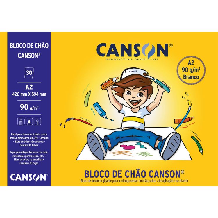 Bloco Escolar De Chão 90g A2 30 Folhas 66667086 CANSON em Oferta na Shopee