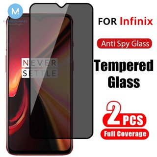 2Pcs Anti-Espionagem De Vidro Temperado Infinix Hot Tecno Spark 20 20C 10 10C GO 2023 2024 9 9T 8 8C 8P 7 Pop 7 6 5 4 Pro Neo 3 2 Camon 20 19 Protetor De Tela Móvel Filme