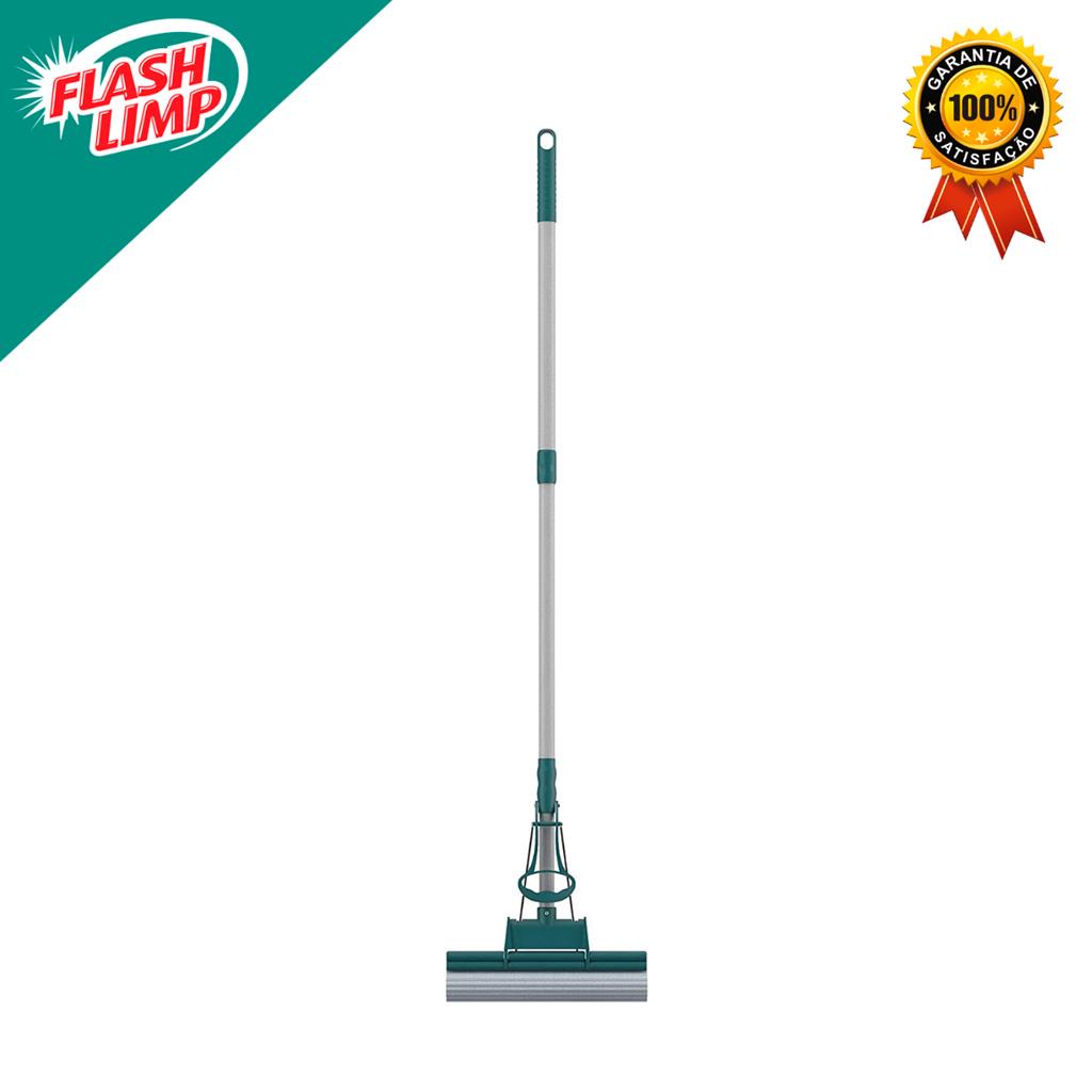 Mop Limpeza Geral Plus Com Cabo E Esponja PVA, MOP7671, Verde, Flash Limp