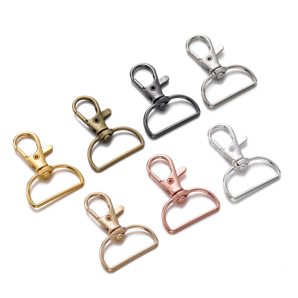 St. kunkka 10Pcs Chaveiro de Liga de 25mm Conector para Chaveiro de Carro com Clip de Lagosta Pode ser Usado para Acessórios de Bricolagem Acessórios para Base de Gancho de Chave