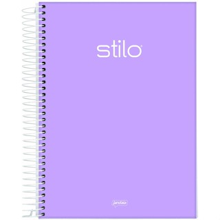 Caderno Espiral Stilo Lilás Jandaia 10 Matérias 160 Folhas