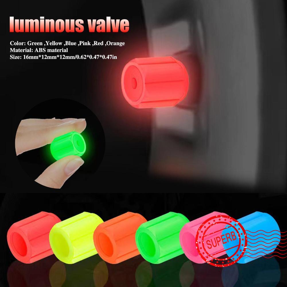 Tampas De Válvula Luminosa Universal Para Pneus ABS À Prova De Vazamentos Haste De T7R9