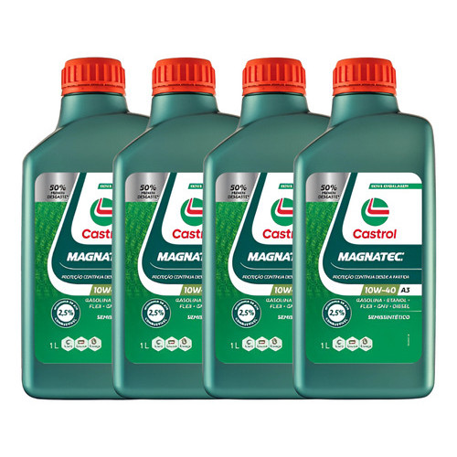 4 Castrol Magnatec Semi-sintético 10W40 em Oferta na Shopee