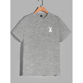 Camisa Skatista Camiseta Oversized Moderno Plus Size Blusa Estampada Coelho Confortável