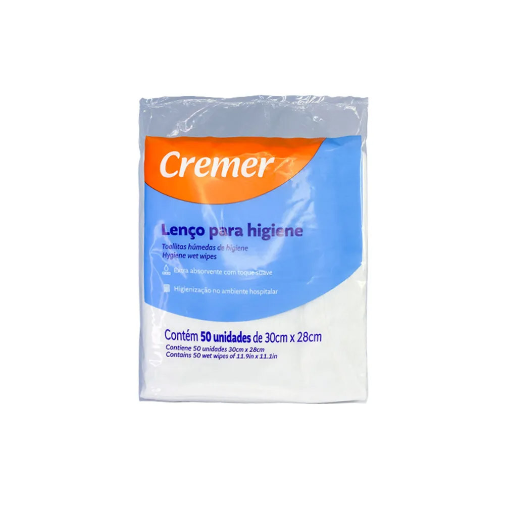 Detalhes do kit 3 Lenços Para Higiene 150 Unidades Cremer Wipes