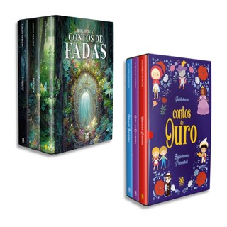 Combo Biblioteca Contos - Kit com 2 Boxes em Oferta na Shopee