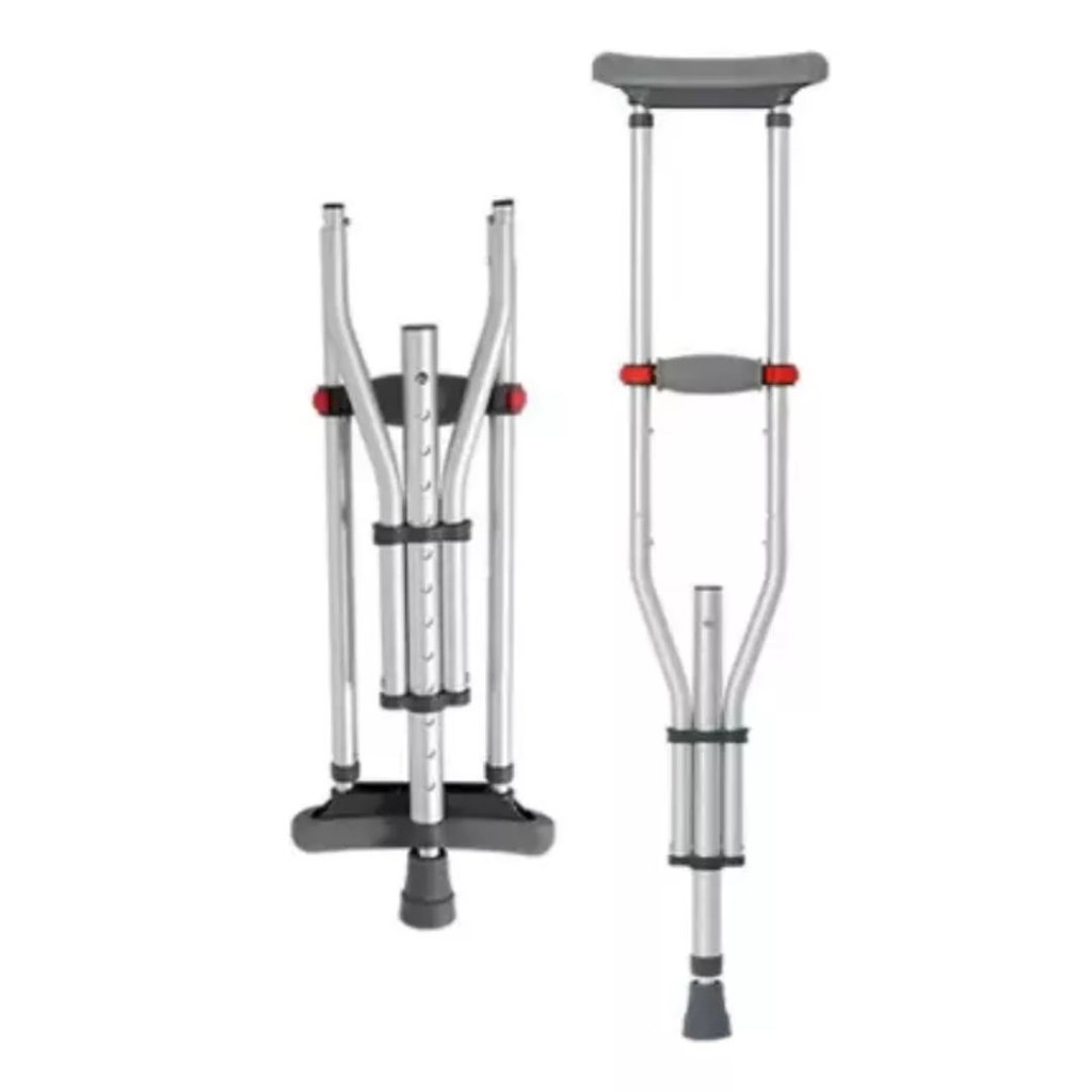 Muleta Axilar Desmontável 3 Em 1 ( P,m,g ) Par Hidrolight - Health