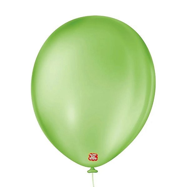 Balão de Festa Látex Liso - Verde Lima - 50 Unidades - Balões São Roque