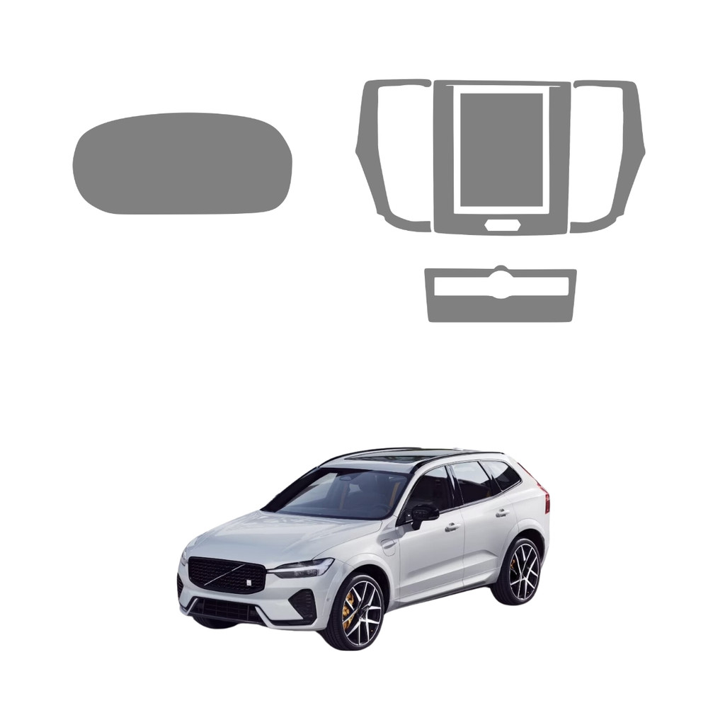 Película PPF Proteção Kit Multimídia Velocímetro Console Ar Volvo XC60 2024 2025 Anti Risco