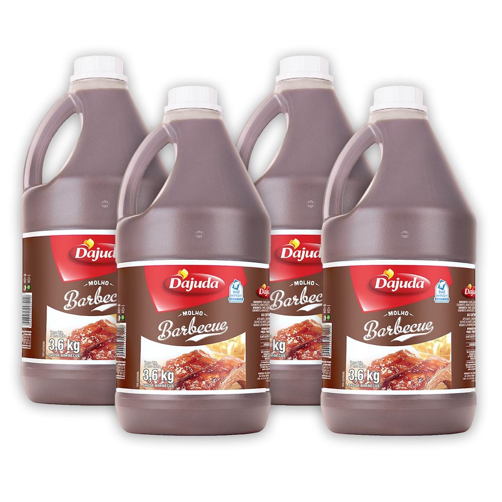 4Un Molho Barbecue DAjuda Galão De 3,6Kg Para Churrasco Costela Porco Lanches Acompanhamento