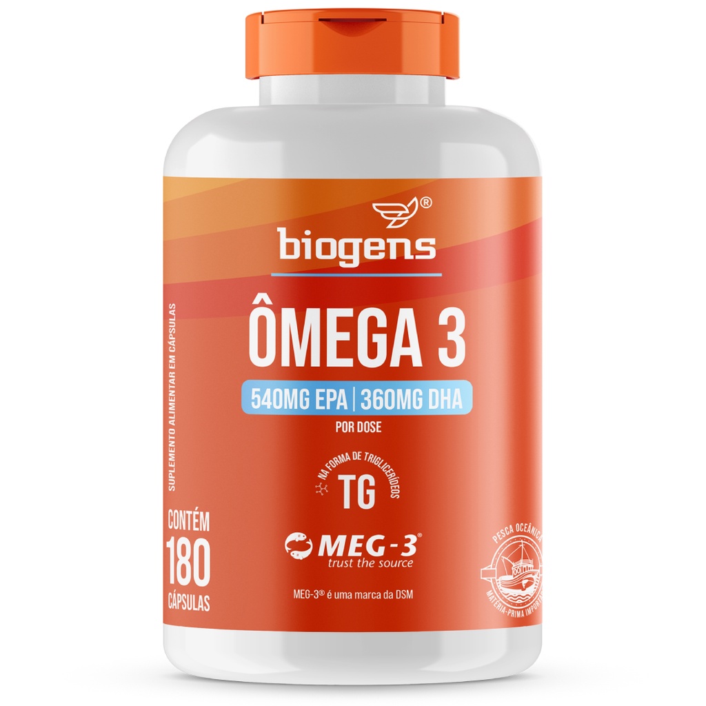 BIOGENS ÔMEGA 3 TG MEG 3 - 180 CAPS em Oferta na Shopee