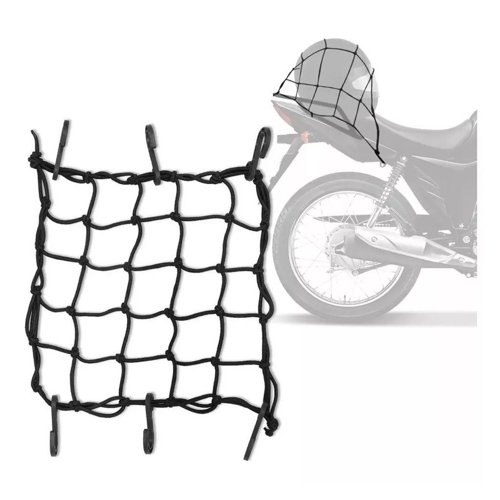 Rede Elastica Para Capacete E Carga 45x45 Piracapas