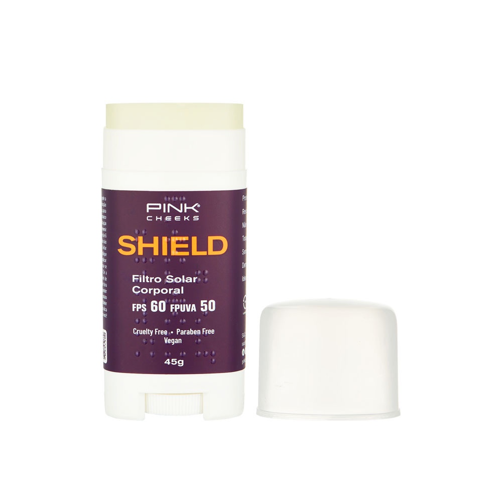 Protetor Solar Corporal em Bastão Shield FPS60 45g - Pink Cheeks