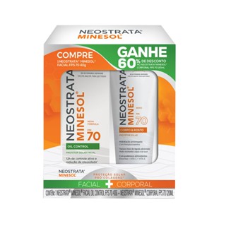 Protetor Solar Facial NeoStrata Minesol Oil Control FPS 70 40g e Ganhe NeoStrata Corpo e Rosto FPS 70 120ml