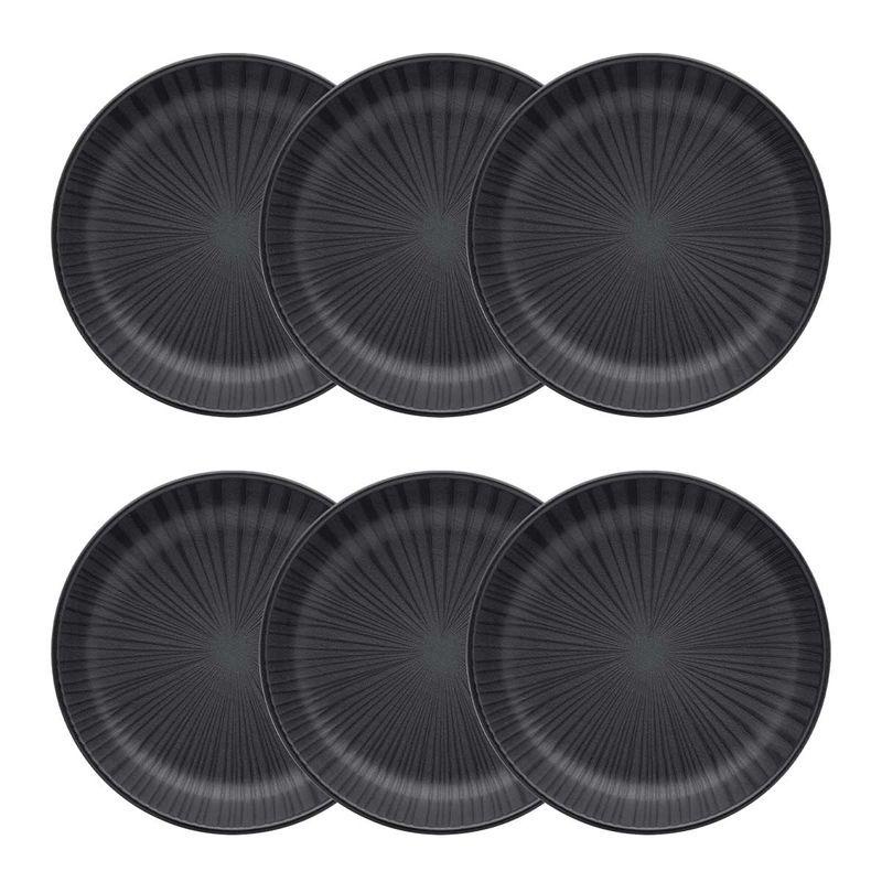 Jogo de 6 Pratos Fundos 20,5 Cm Oxford Flat Ônix em Oferta na Shopee