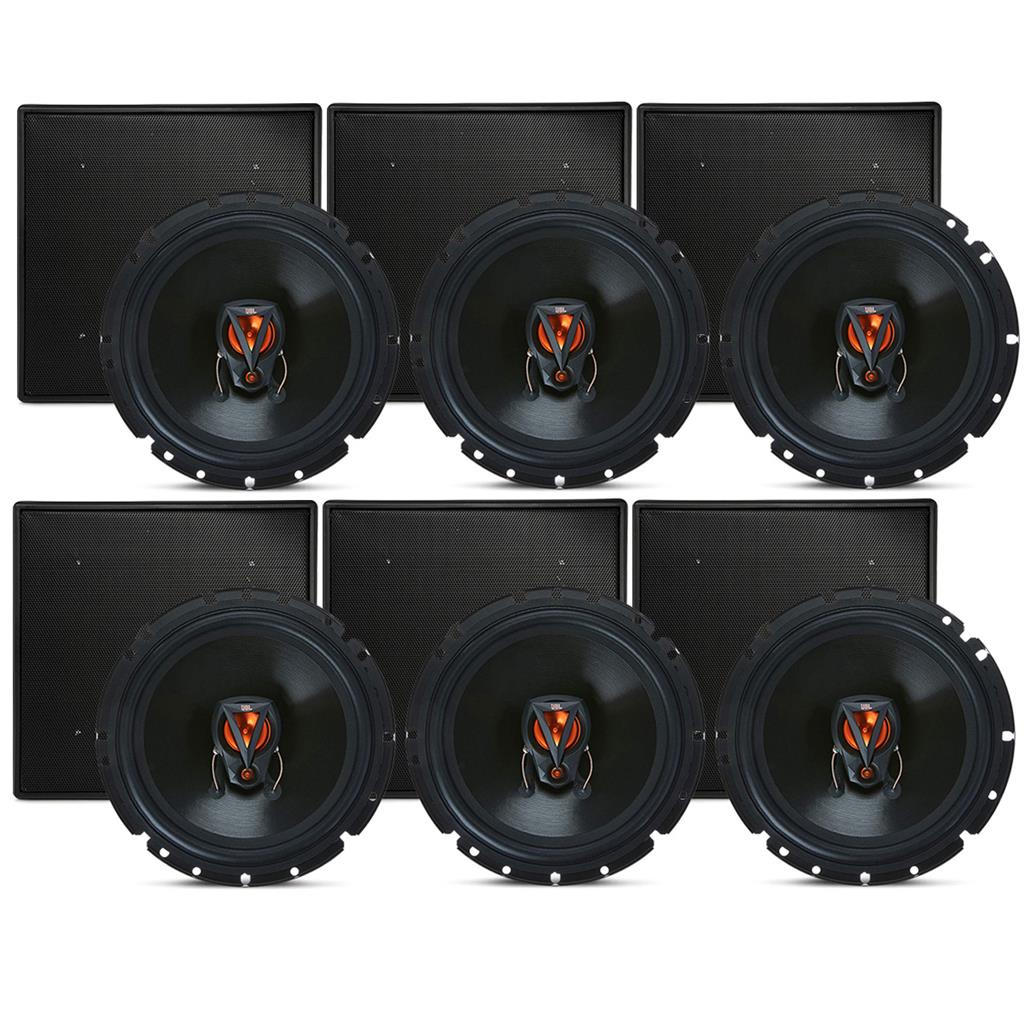 Kit 6 Caixa De Som Jbl Flex3 Arandela Quadrada Embutir Preta em Oferta na Shopee
