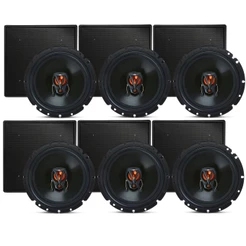 Kit 6 Caixa De Som Jbl Flex3 Arandela Quadrada Embutir Preta