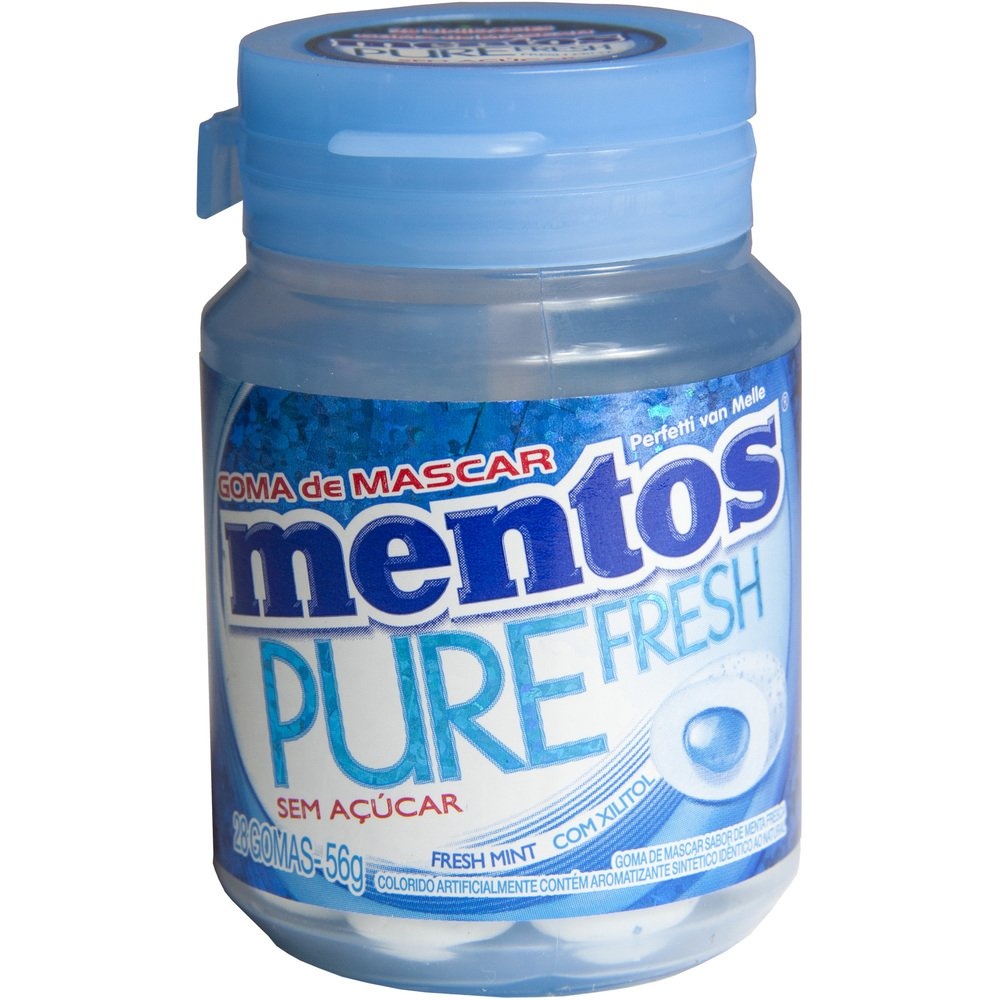 Chicle Mentos Menta Embalagem com 6 Unidades - Food & Beverages
