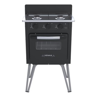 Fogao a Gas 2 Bocas Venax Gemini Vetro Preto