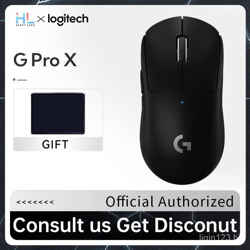 Novo genuíno logitech g pro x mouse para jogos ultra-sem fio de alta velocidade mouse para jogos leve mouse de jogo de modo duplo recarregável ztmp