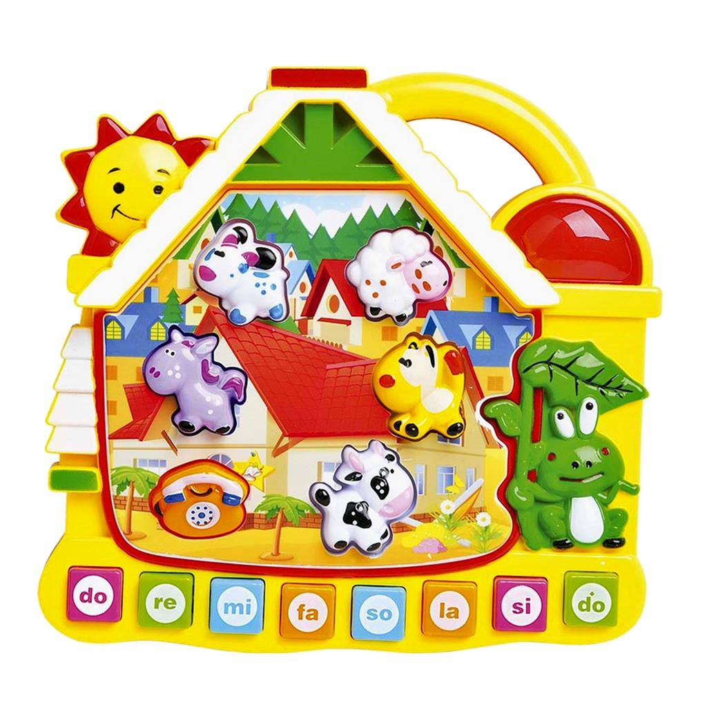 Brinquedo Educativo Casinha Musical Paradise Com Bichinhos Animais Da Fazenda Brinquedo Musical Pedagogico Infantil Aprendizado Divertido - Dm Toys