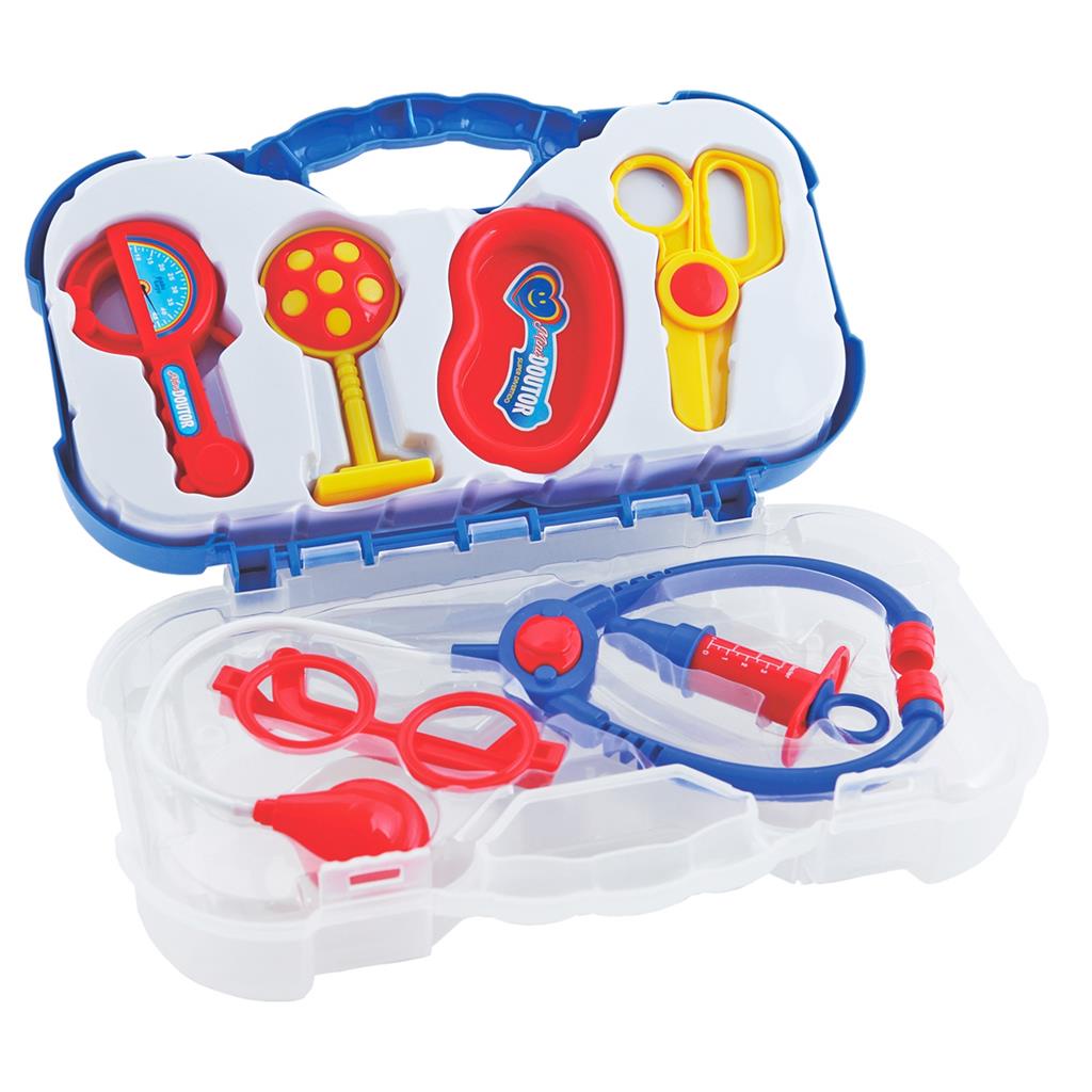 Maleta Mini Doutor Faz De Conta Brinquedo Com Ferramentas De Medico Estetoscopio Seringa Divertido Aprendizado Infantil Medicina Educativa - Paki Toys