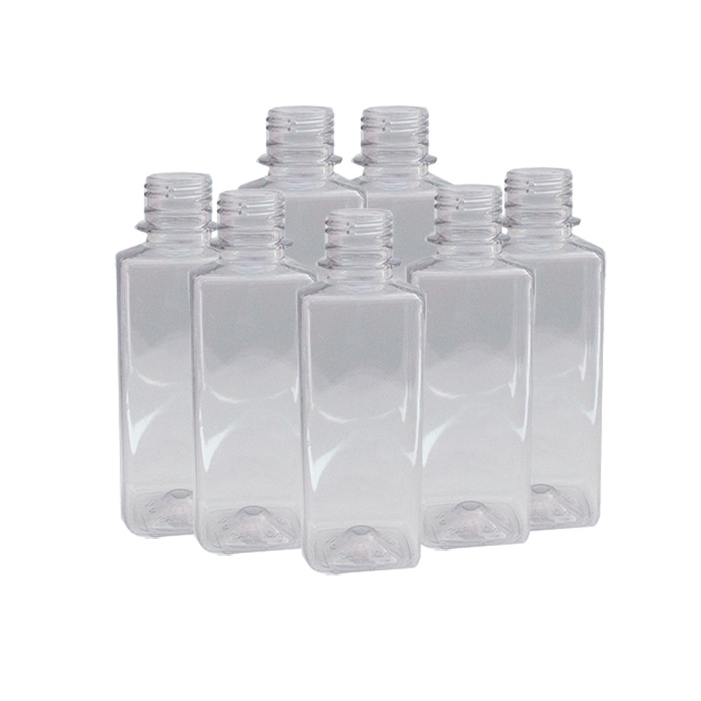 Frascos Pet Quadrado 250ml 28/410 Cristal Esolha a Quant.