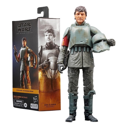 Boneco Din Djarin The Black Series Mandalorian Hasbro F5525 Star Wars Figura de ação Brinquedo Colecionável Original Yoda
