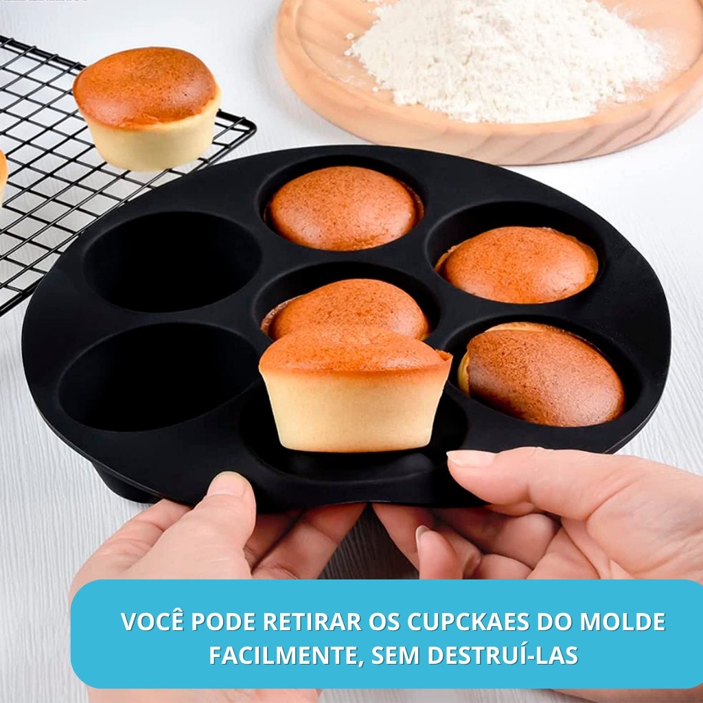 Kit 2 Forma Silicone Para Air Fryers Silicone Muffin/Bolo Copos Casa Moldes Cupcake
