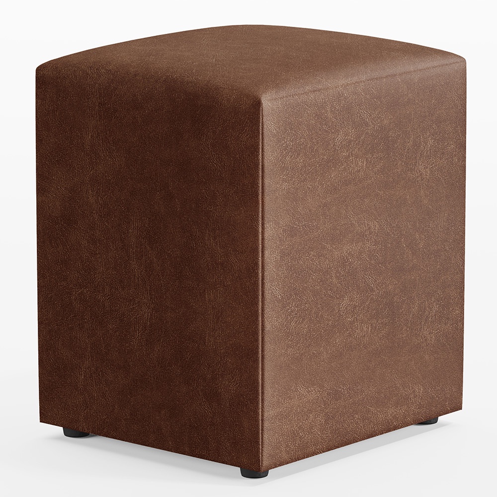 Puff Quadrado Decorativo L02 Sala de Estar Couríssimo Marrom - Lyam Decor em Oferta na Shopee