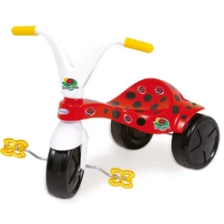 Triciclo Infantil Joaninha Vermelho Com Pedal Xalingo Tico Tico Velotrol Brinquedo Criança Bebê