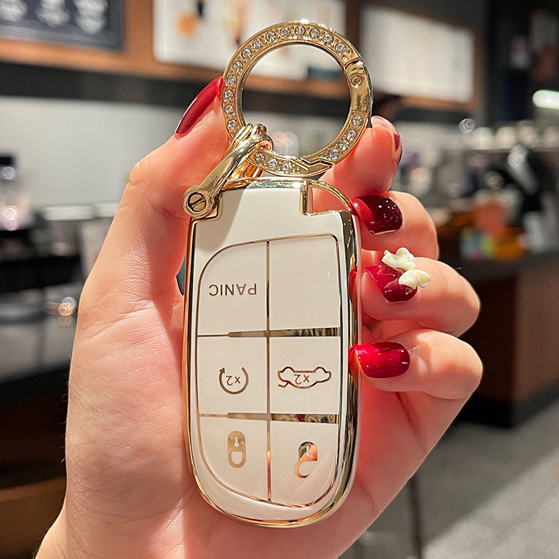 Capa Do Estojo Chave TPU Carro Para Jeep 2016-2022 Renegade Grand Cherokee Carregador Dodge Ram 1500 Challenger em Oferta na Shopee