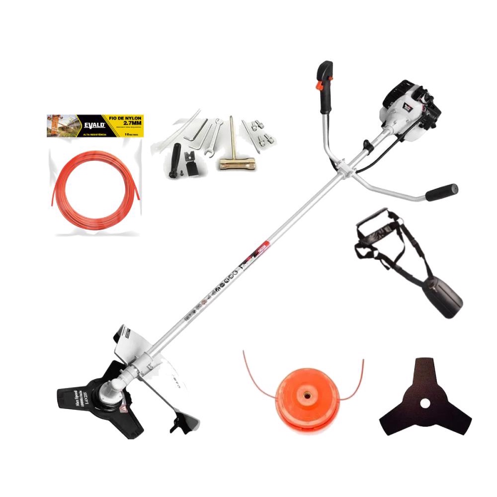 Roçadeira Toyama Tbc52h Gasolina 2hp 51,6cc + Kit Fio Nylon em Oferta na Shopee