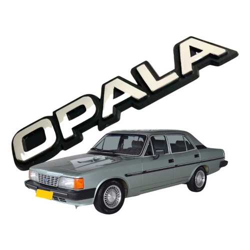 Emblema Opala De 1982 Até 1990 Cinza C/fundo Preto em Oferta na Shopee