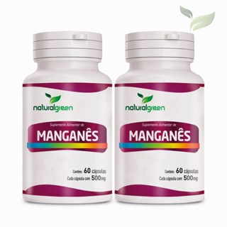 Manganês 500Mg - 120 Cáps - Original Natural Green