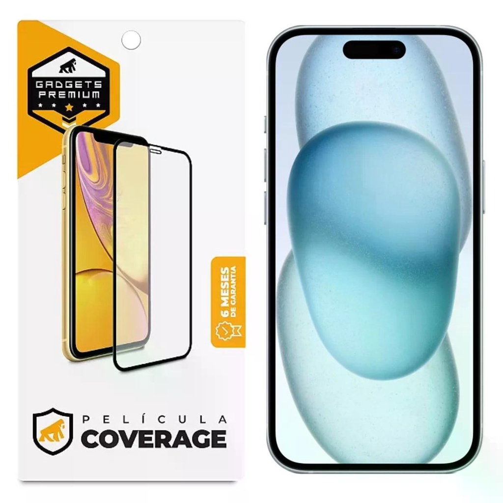 Película para iPhone 15 - Coverage 5D Pro Preta - Gshield