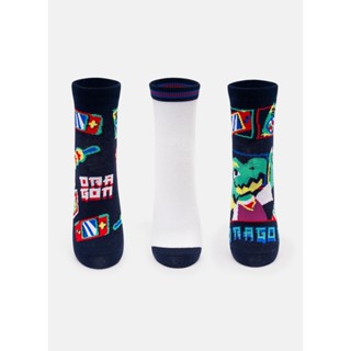Kit com 3 meias Masculina Dragão Street 34 a 39 - Puket