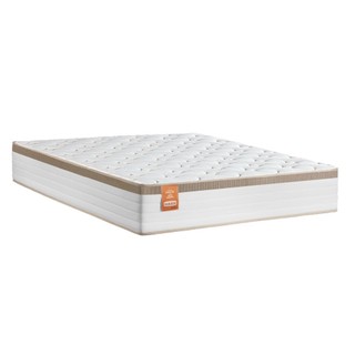 Colchão Casal Molas Ensacadas Real 138x188x27cm Branco / Bege - Suporta até 130Kg Por Pessoa em Oferta na Shopee